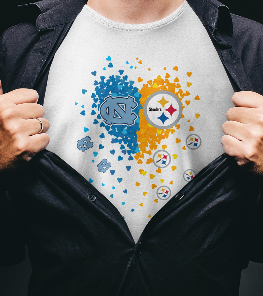 Heart Steelers Tarheels Pittsburgh North Carolina T-Shirt