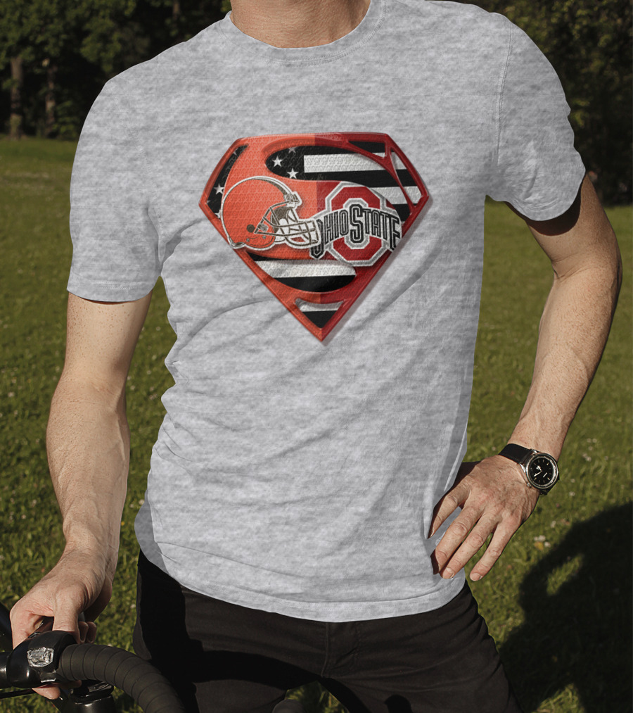 Ohio State Superman Browns Buckeye Pride T-Shirt