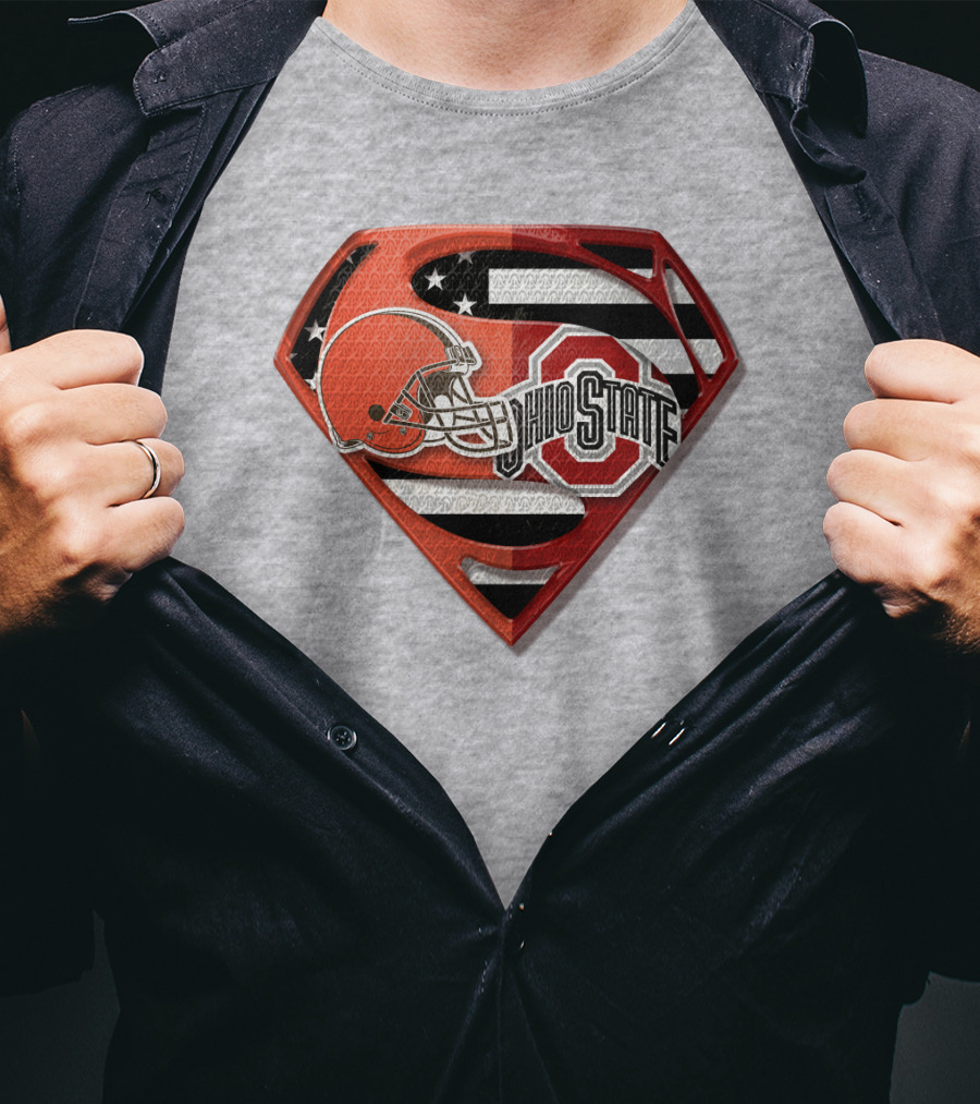 Ohio State Superman Browns Buckeye Pride T-Shirt