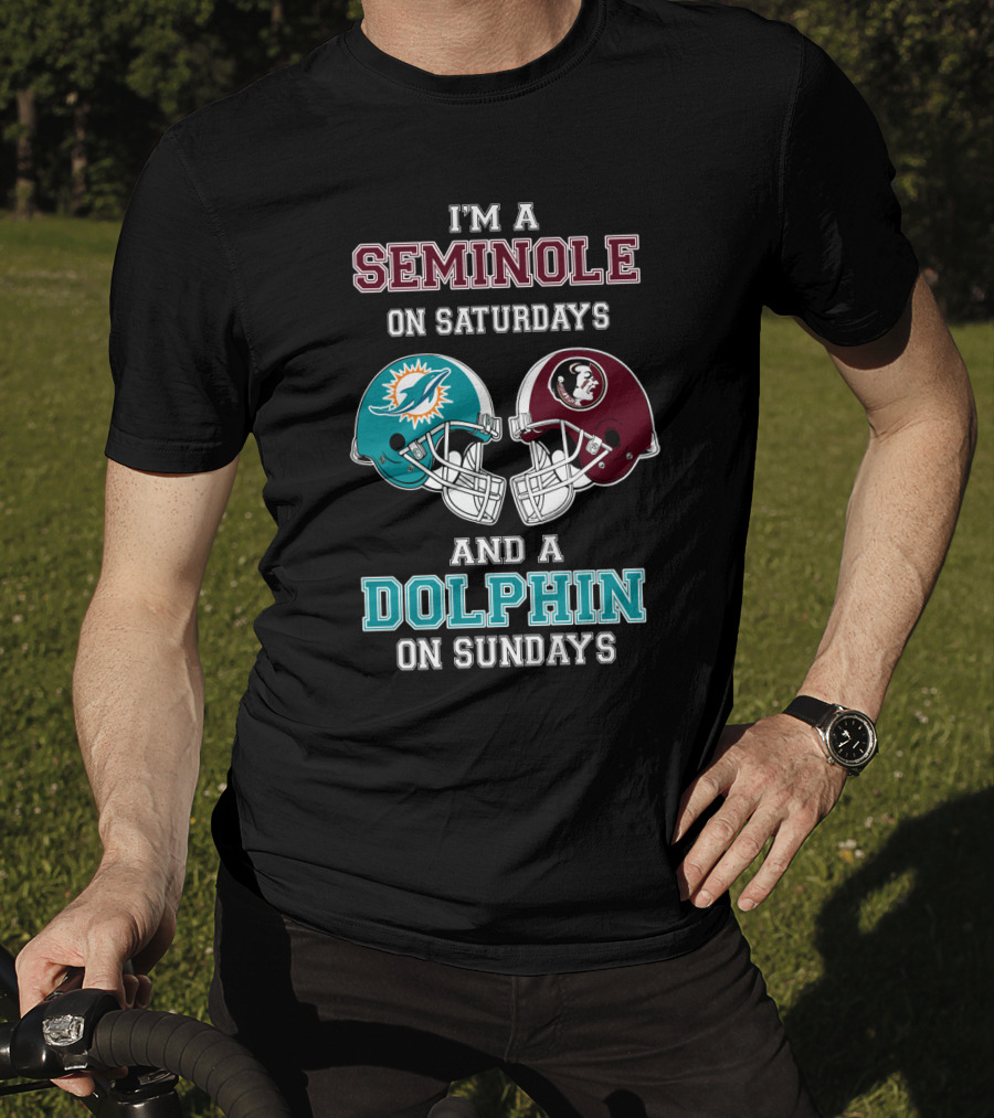 I'm A Seminole On Saturdays And A Dolphin On Sundays T-Shirt