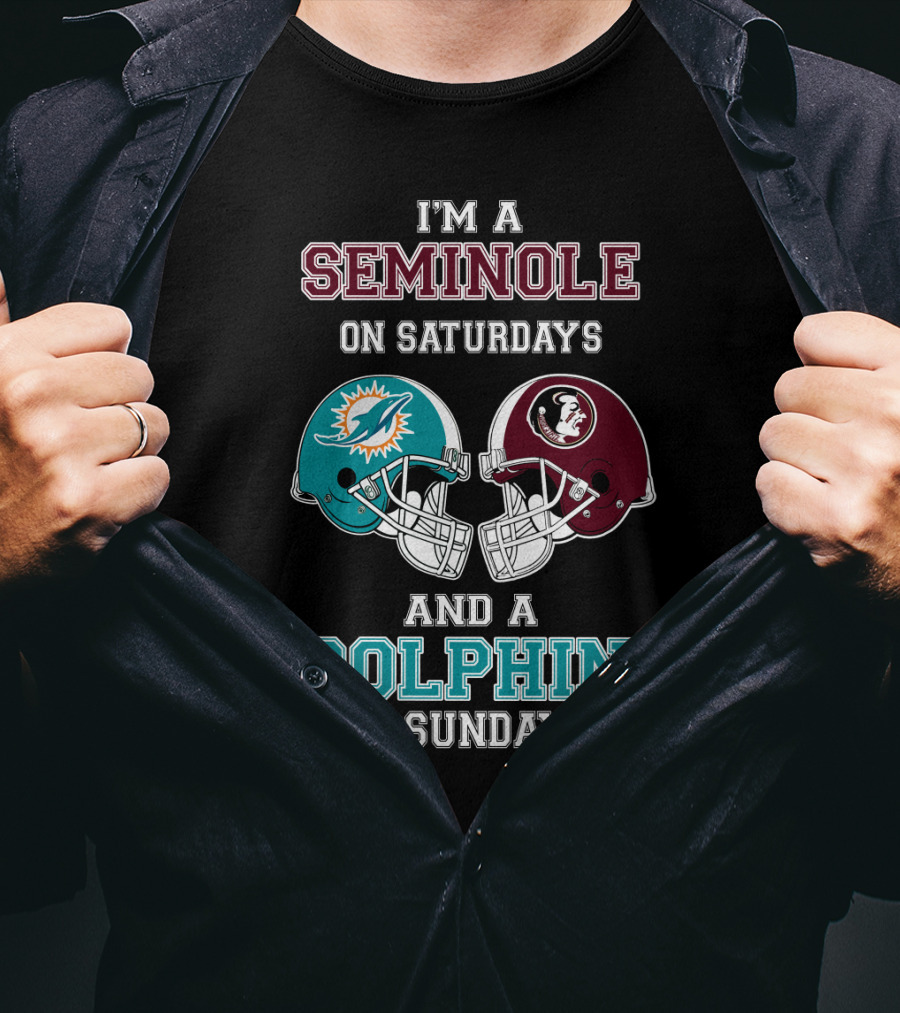 I'm A Seminole On Saturdays And A Dolphin On Sundays T-Shirt