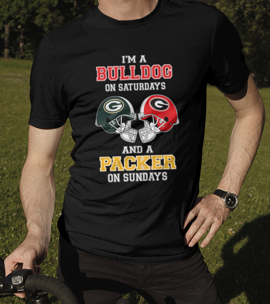 I'm A Bulldog On Saturdays And A Packer On Sundays T-Shirt