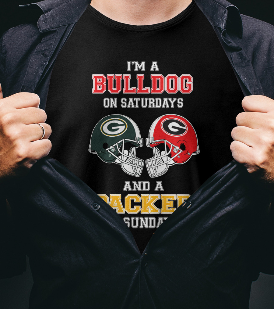 I'm A Bulldog On Saturdays And A Packer On Sundays T-Shirt
