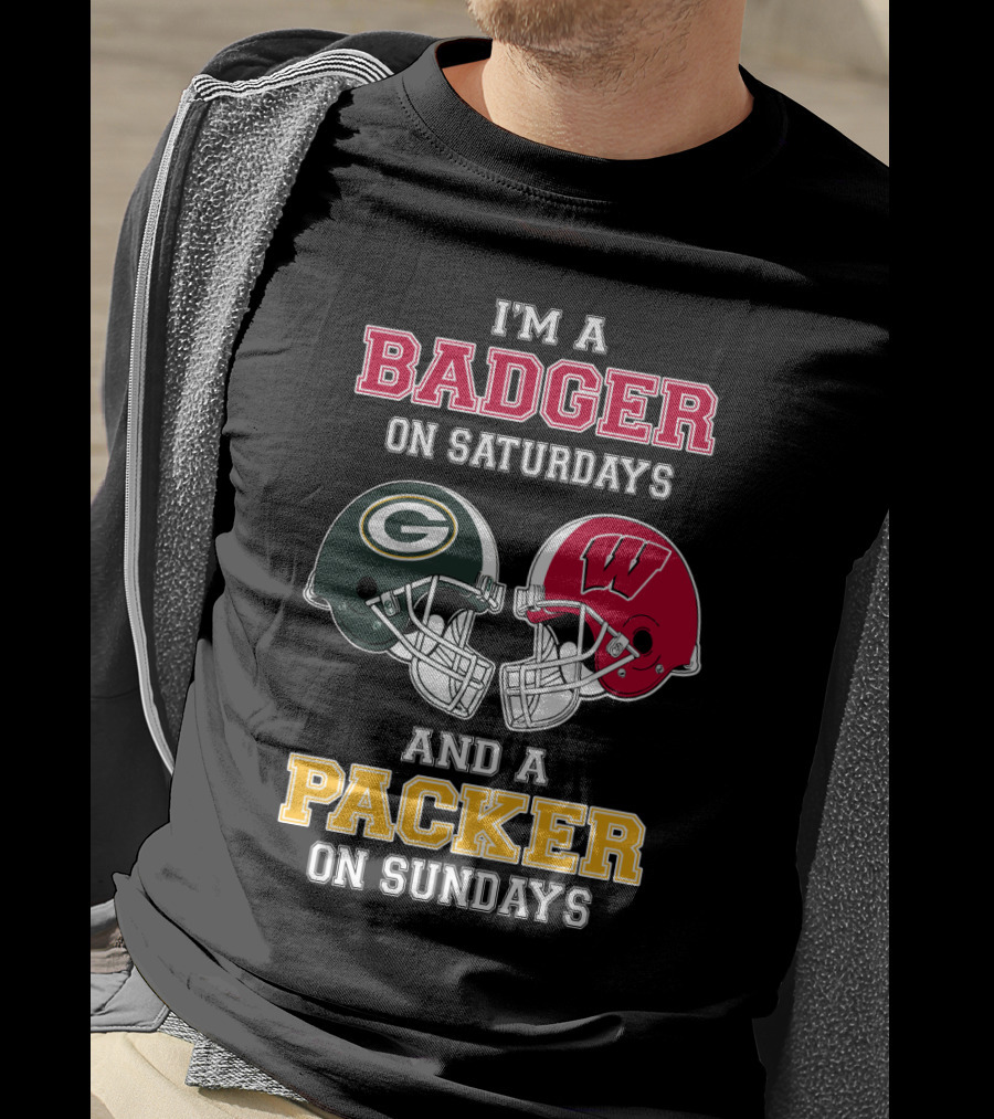 I'm A Badger On Saturdays And A Packer On Sundays T-Shirt