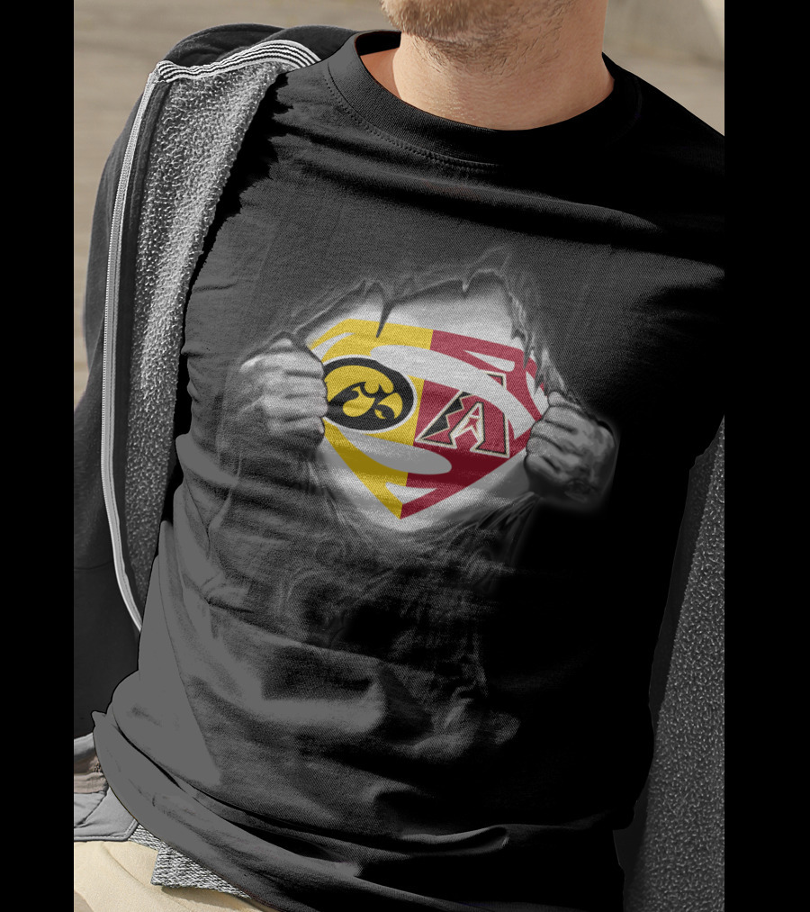 Hawkeyes Arizona Diamondbacks Superman Symbol Mashup T-Shirt