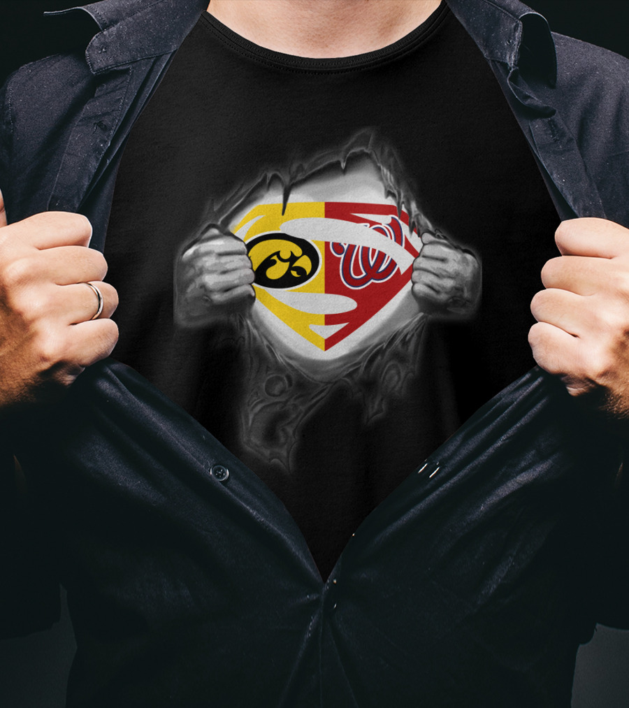 Hawkeyes Washington Nationals Superman Emblem T-Shirt