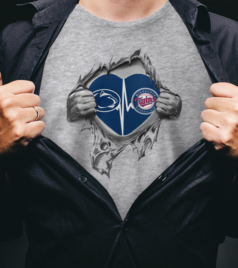 Minnesota Twins Penn State Heartbeat Collaboration T-Shirt