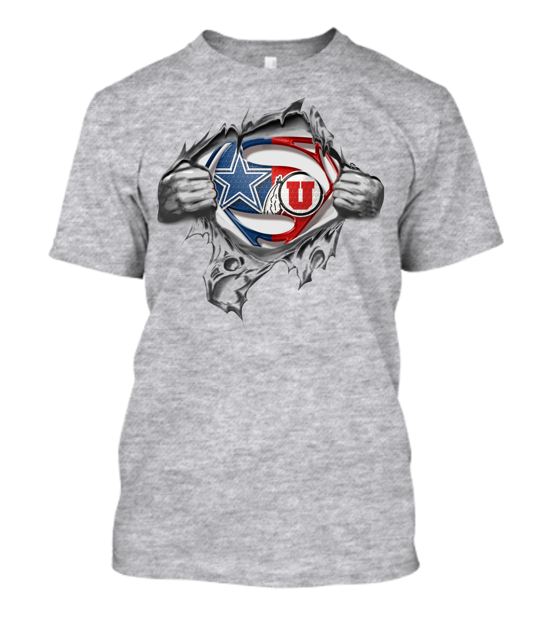 Cowboys Star Utah Utes Emblem Superman Shield T-Shirt