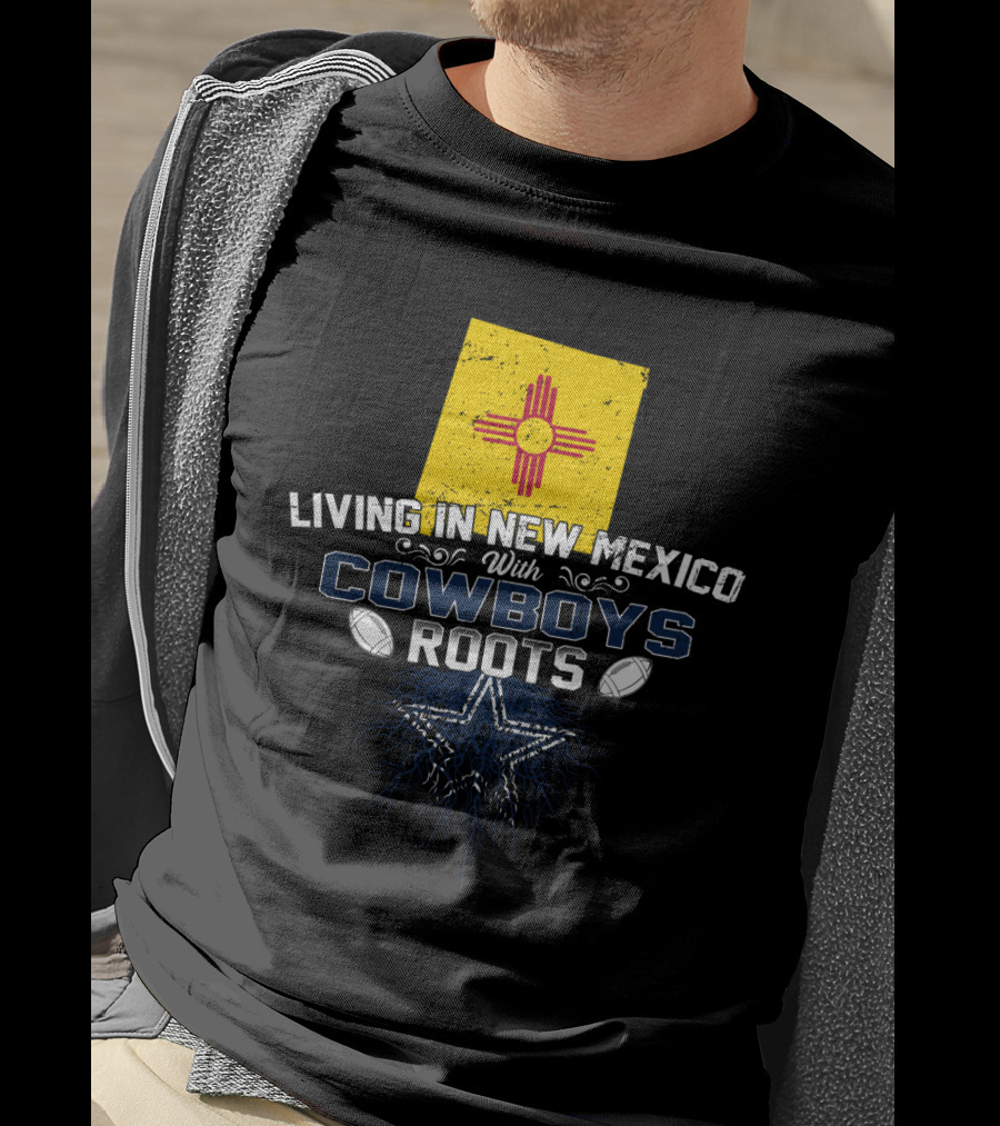 Living In New Mexico With Cowboys Roots And Zia Symbol Delight T-Shirt