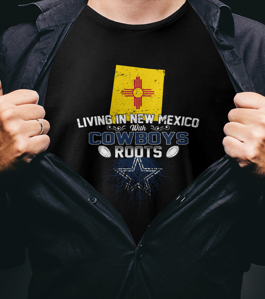 Living In New Mexico With Cowboys Roots And Zia Symbol Delight T-Shirt