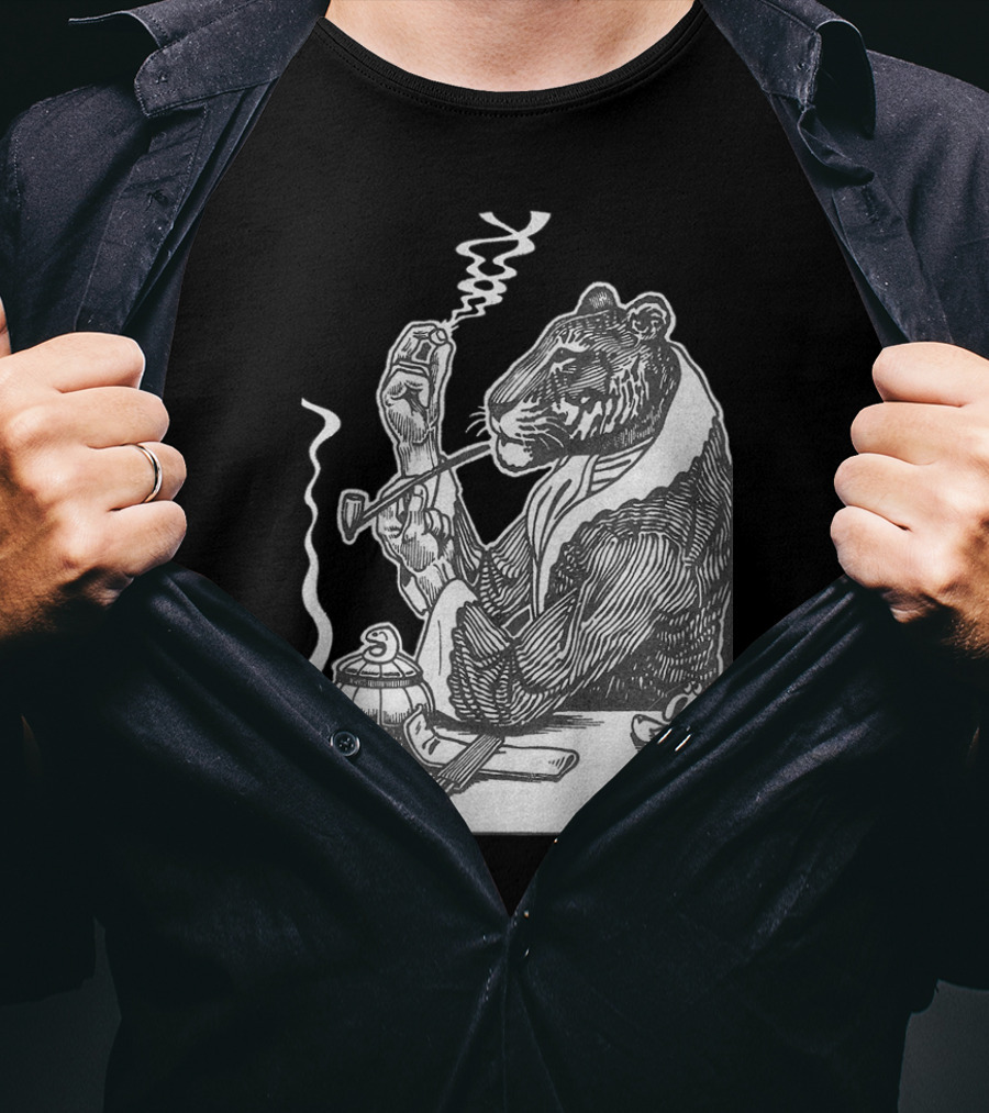 RAKSHASA Trampier 77 Smoking Tiger T-Shirt
