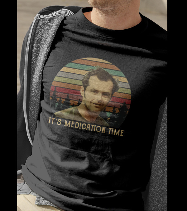 One Flew Over The Cuckoo's Nest It's Medication Time Vintage T-Shirt