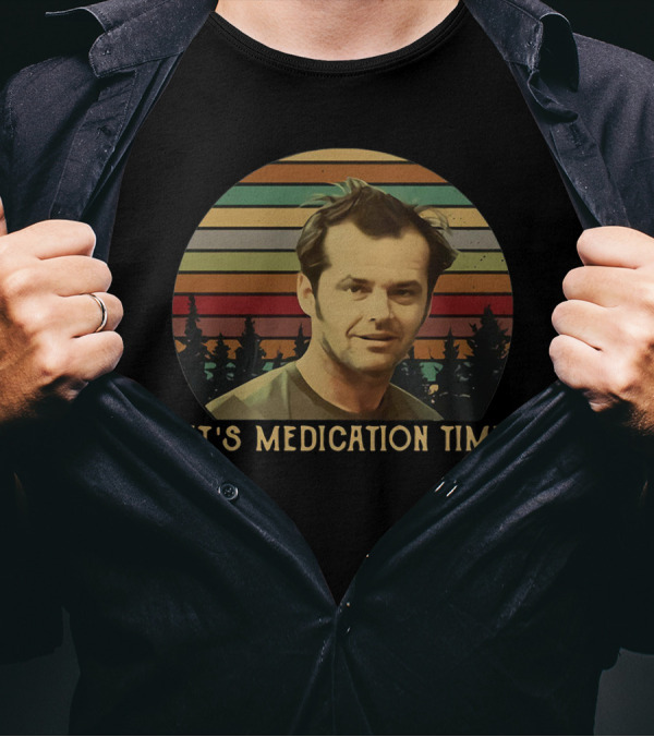 One Flew Over The Cuckoo's Nest It's Medication Time Vintage T-Shirt