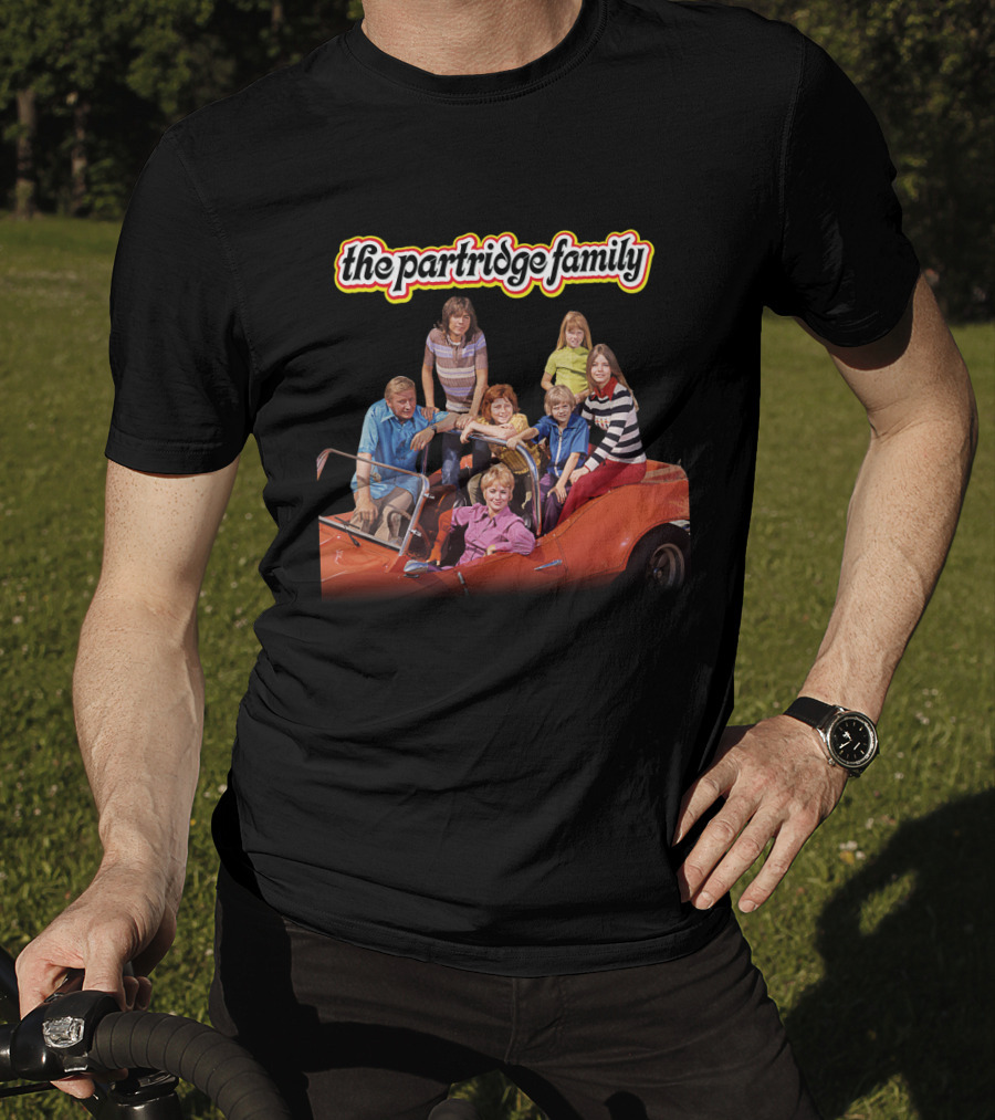 The Partridge Family Iconic Group In Red Car Image T-Shirt