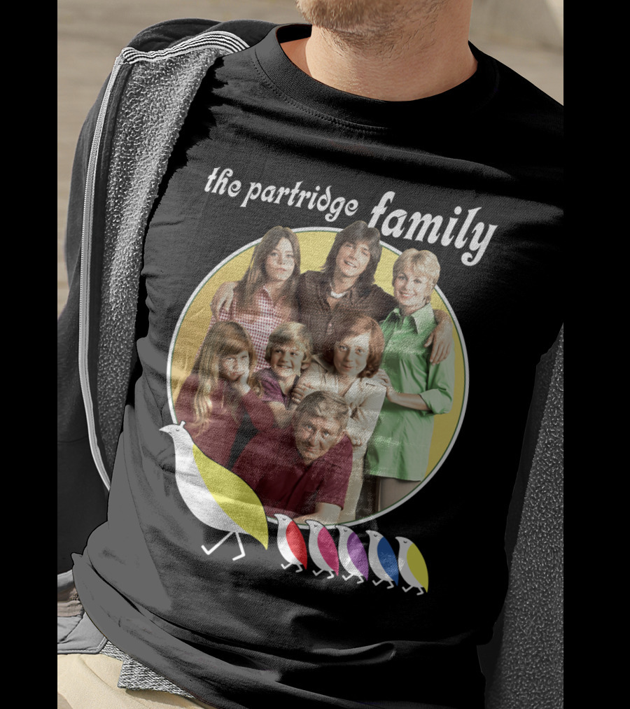 The Partridge Family Yellow Circle Five Birds T-Shirt