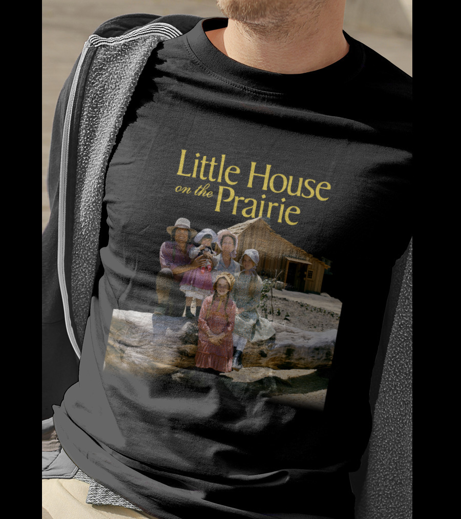 Little House On The Prairie Family In Rustic Homestead Setting T-Shirt