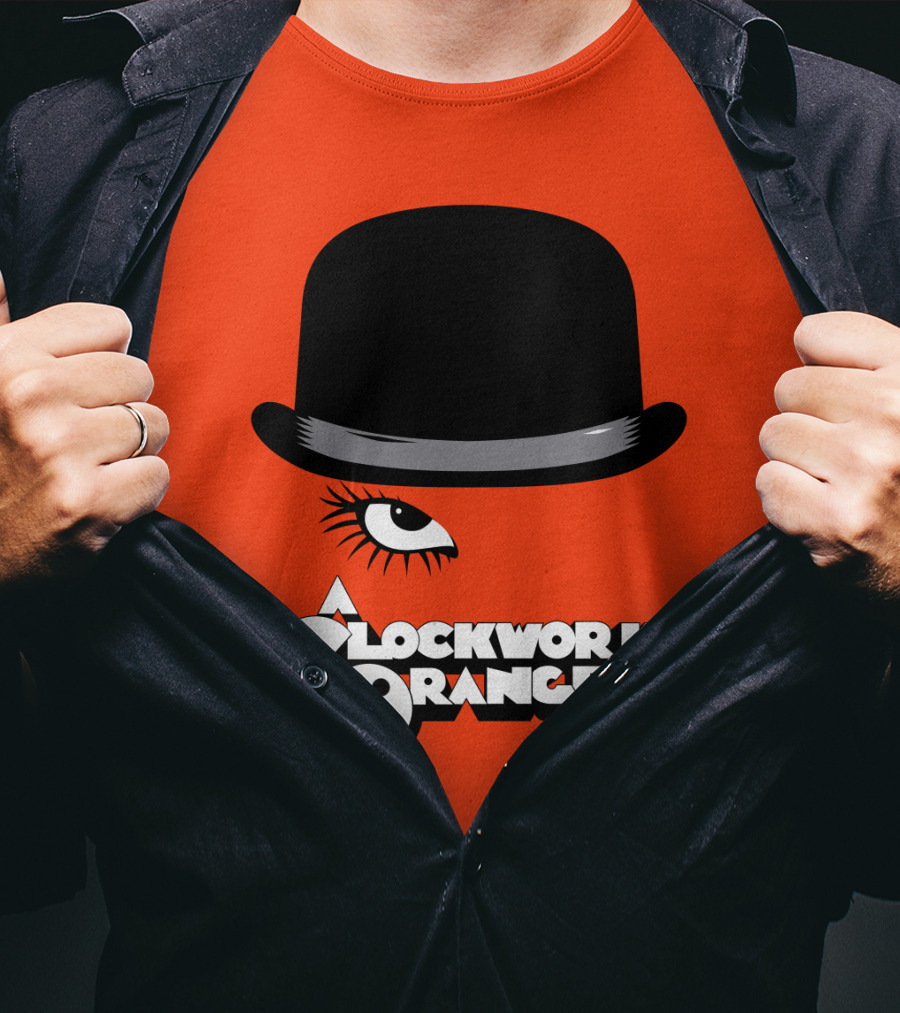 A Clockwork Orange Bowler Hat And Eyelash T-Shirt