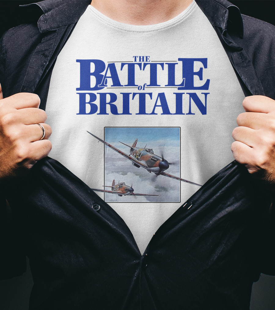 The Battle Of Britain Fighter Aircraft Iconic WWII Scene T-Shirt