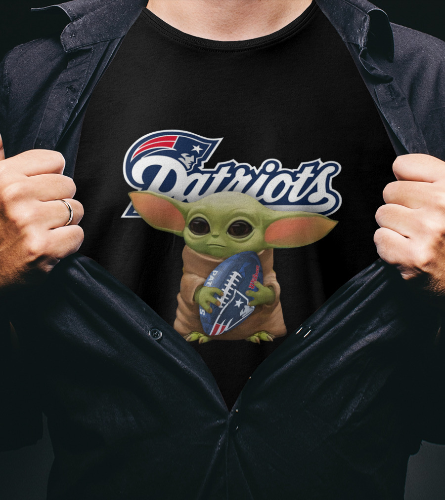 Patriots Football Yoda Grogu Fusion T-Shirt