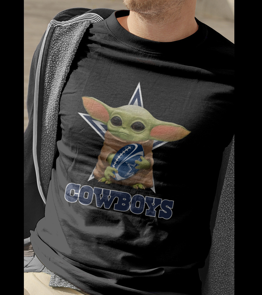 Dallas Cowboys Baby Yoda Football Star Wars Fan HU1812 T-Shirt