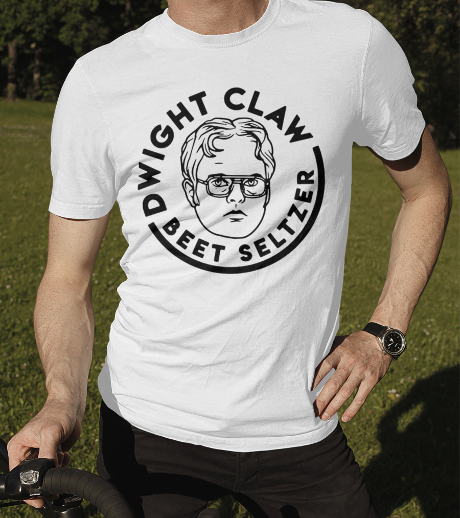 Dwight Claw Beet Seltzer Schrute Face Drawing T-Shirt