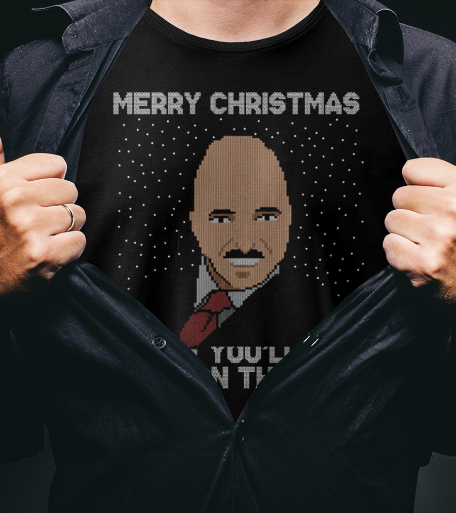 Merry Christmas If You’ll Pardon The Pun Pixel T-Shirt