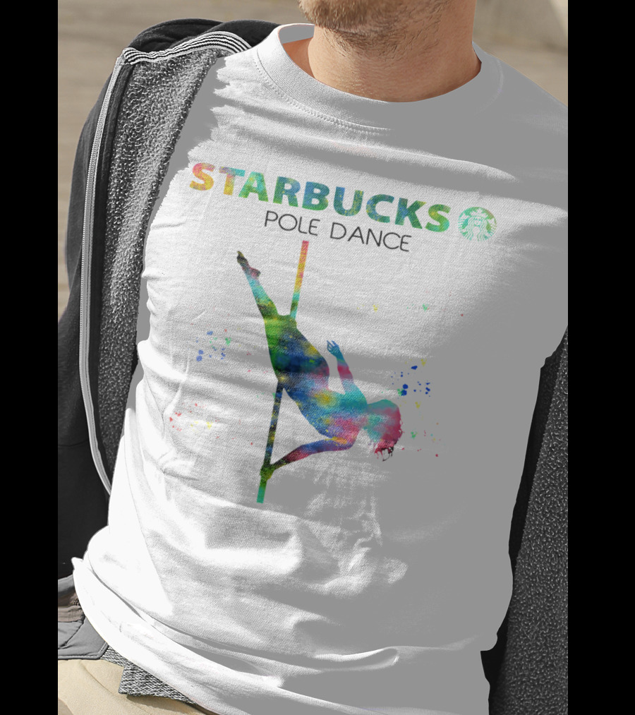 Starbucks Pole Dance Colorful T-Shirt