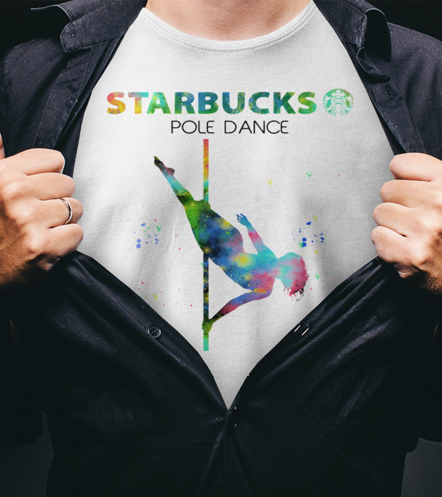 Starbucks Pole Dance Colorful T-Shirt