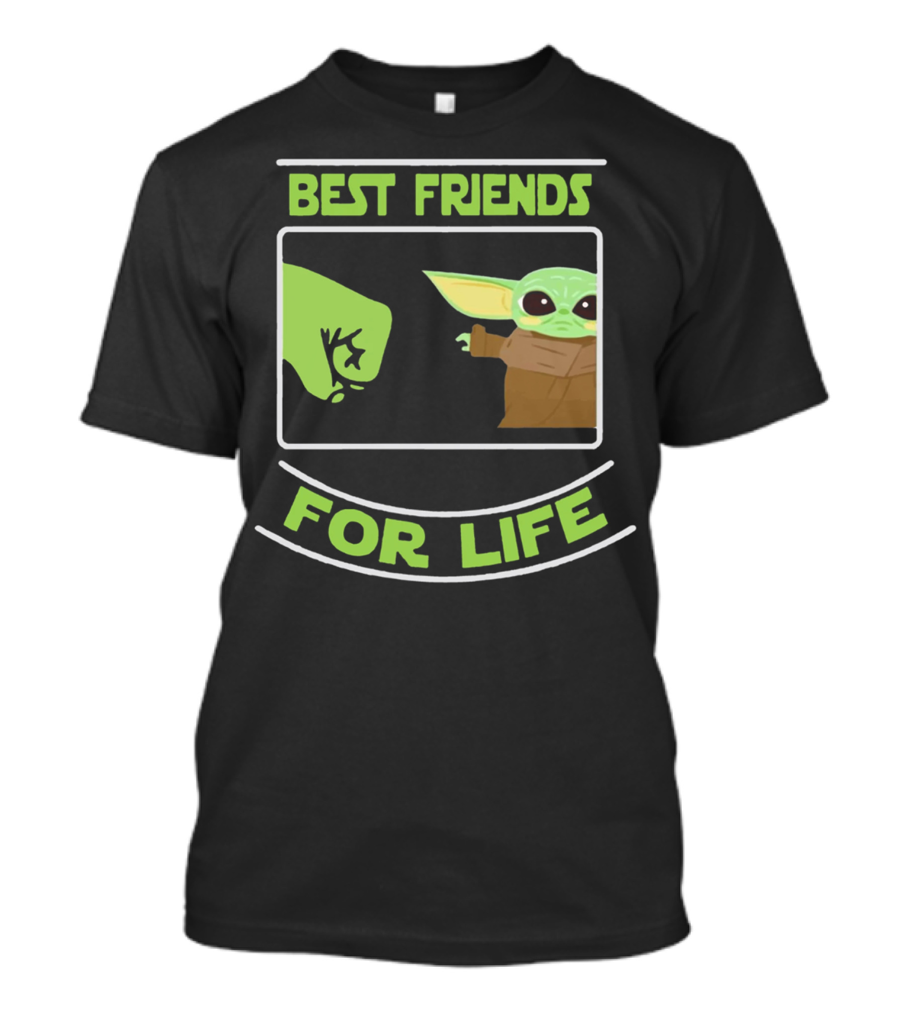 Best Friends For Life Baby Yoda Fist Bump Iconic Meme T-Shirt
