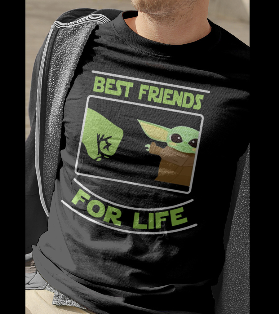 Best Friends For Life Baby Yoda Fist Bump Iconic Meme T-Shirt