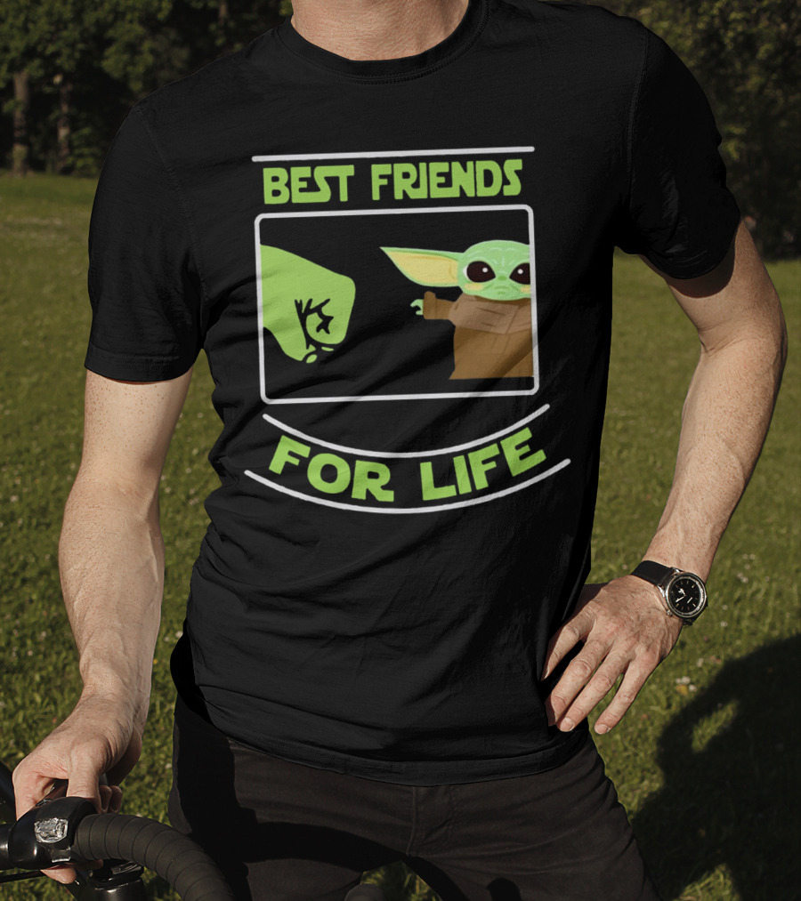 Best Friends For Life Baby Yoda Fist Bump Iconic Meme T-Shirt