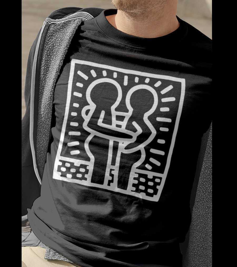 Keith Haring Embrace Iconic Radiant Figures T-Shirt