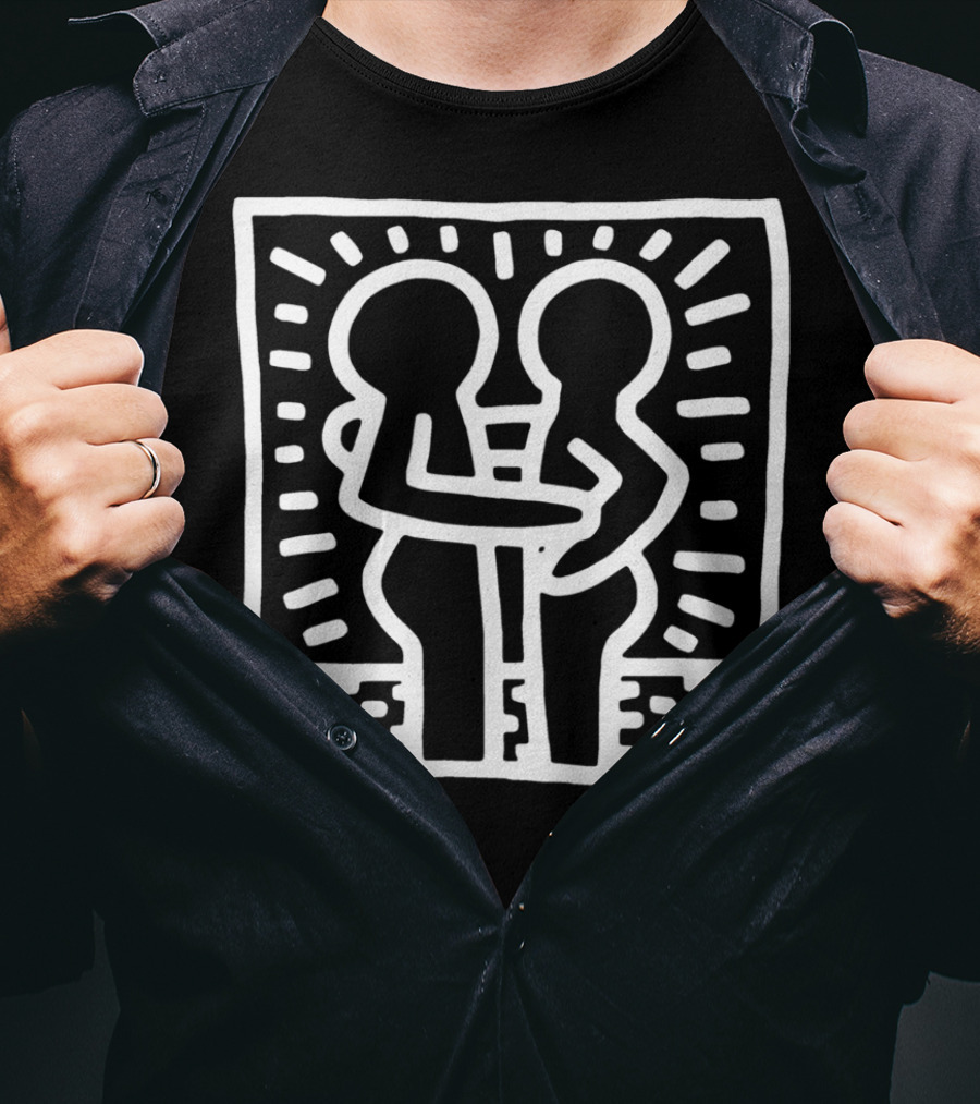 Keith Haring Embrace Iconic Radiant Figures T-Shirt