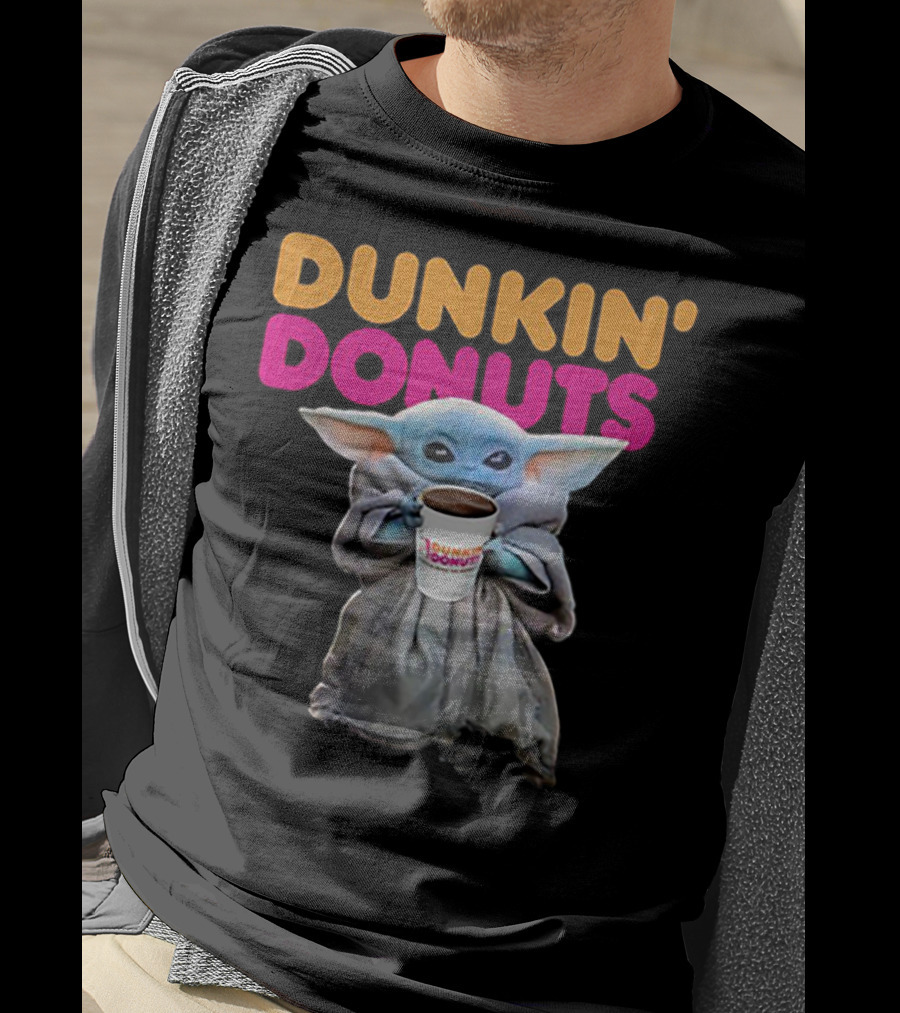 Dunkin' Donuts Baby Yoda Star Wars Coffee Cup T-Shirt