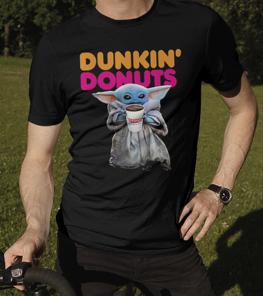 Dunkin' Donuts Baby Yoda Star Wars Coffee Cup T-Shirt