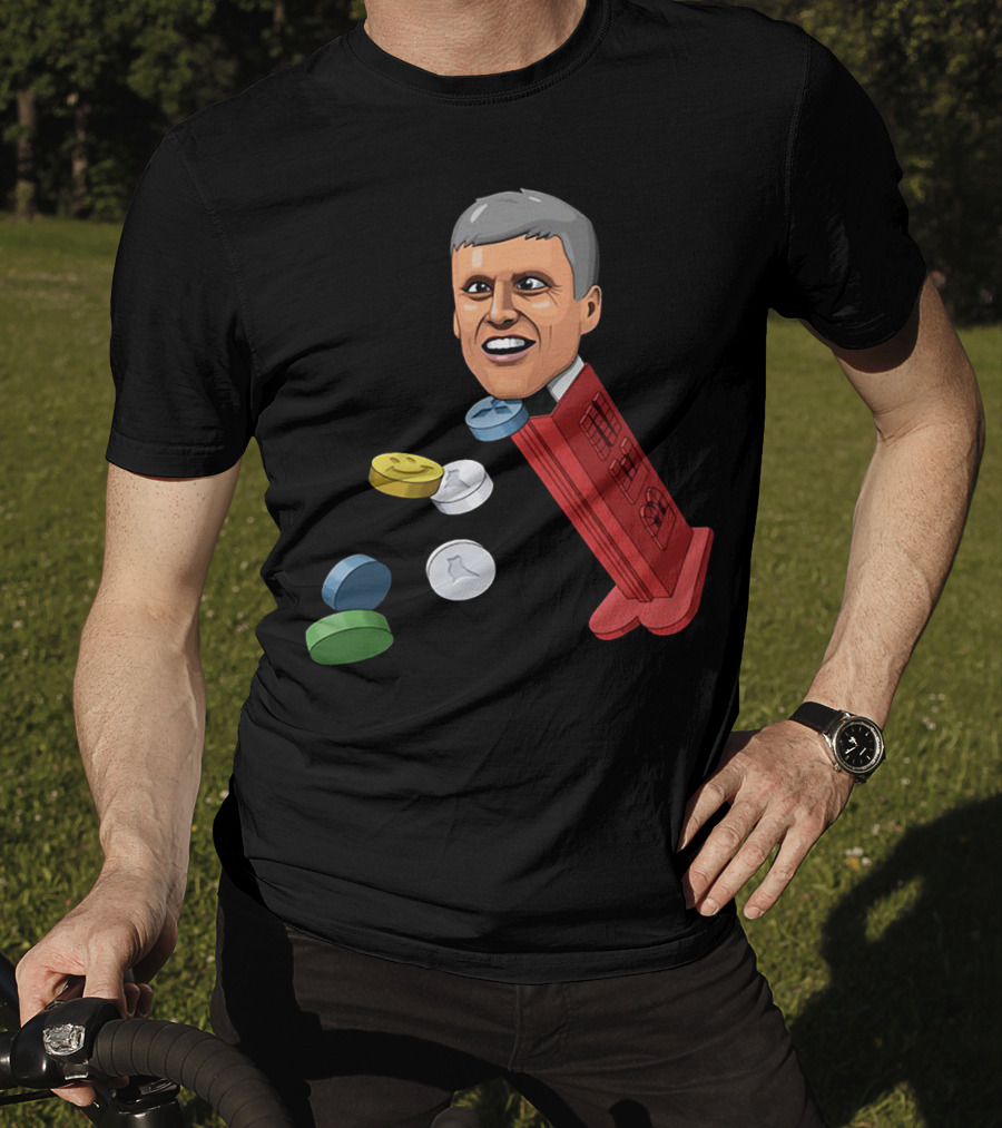 Jim’ll Paint It Dispenser With Flying Colorful Tablets T-Shirt