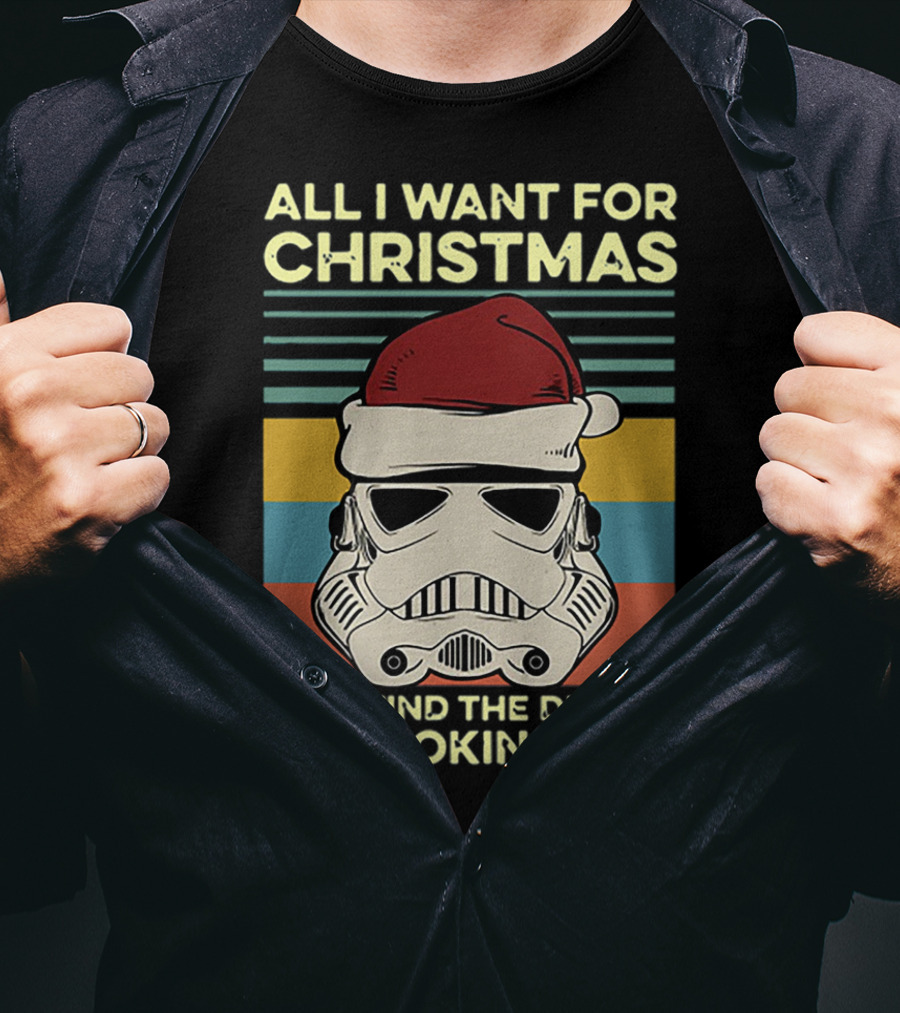 All I Want For Christmas Is To Find The Droids I'm Looking For Santa Stormtrooper T-Shirt