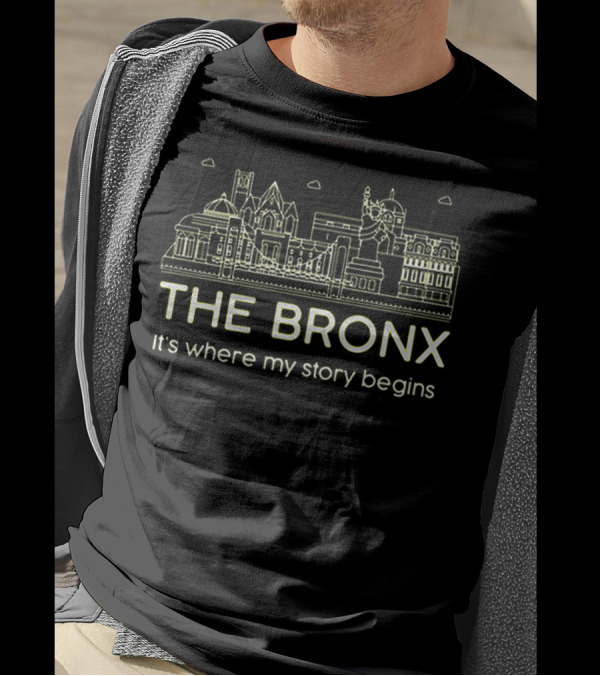 The Bronx It's Where My Story Begins City Skyline Line T-Shirt