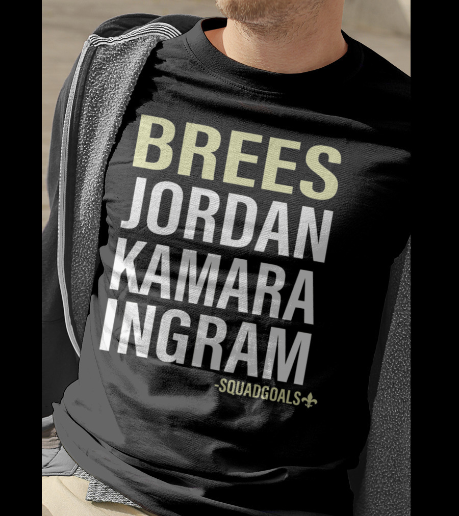 Brees Jordan Kamara Ingram Squad Goals Fleur-de-Lis T-Shirt