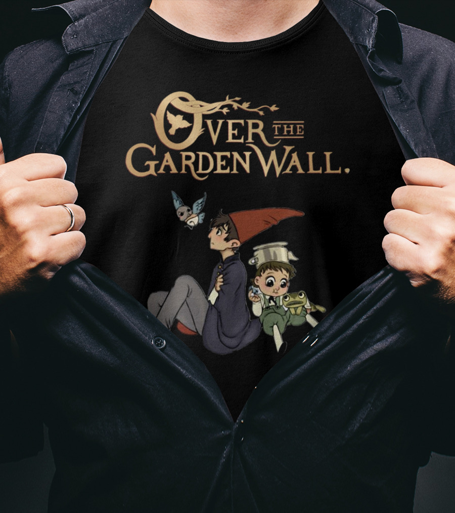 Wirt And Greg Over The Garden Wall Characters With Frog And Bluebird T-Shirt