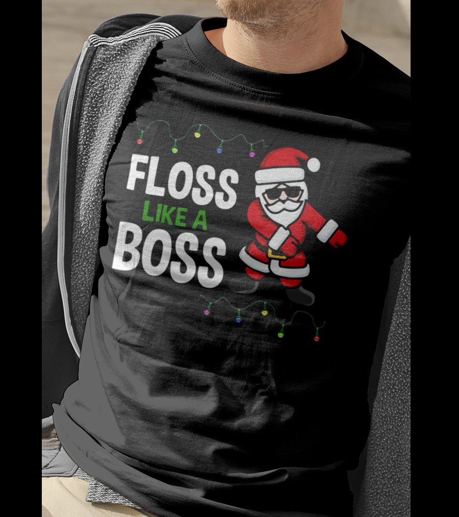 Floss Like A Boss Christmas Dance Santa T-Shirt