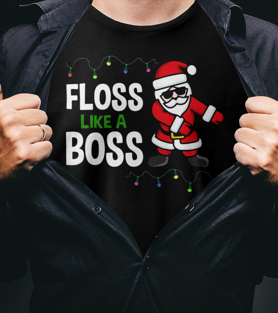 Floss Like A Boss Christmas Dance Santa T-Shirt