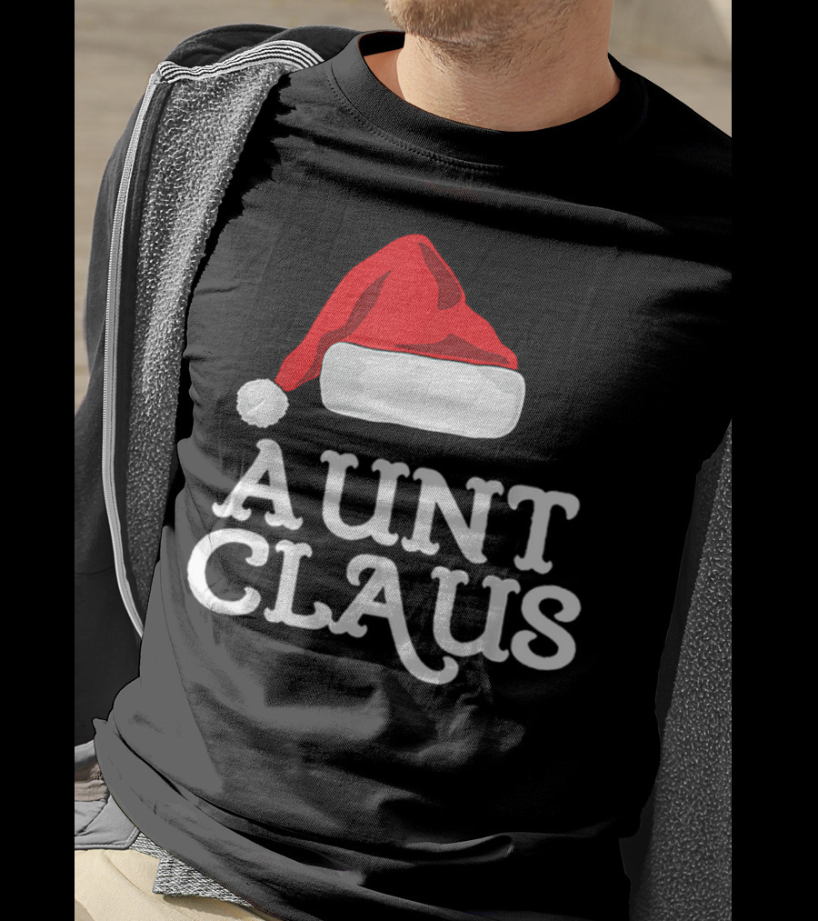 Aunt Claus Christmas Santa Hat Family Group T-Shirt