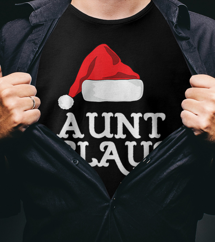 Aunt Claus Christmas Santa Hat Family Group T-Shirt
