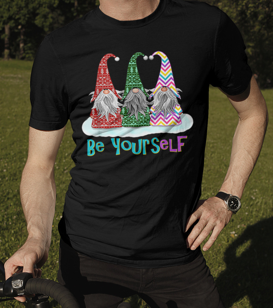 Three Gnomes Be Yourself Elf T-Shirt