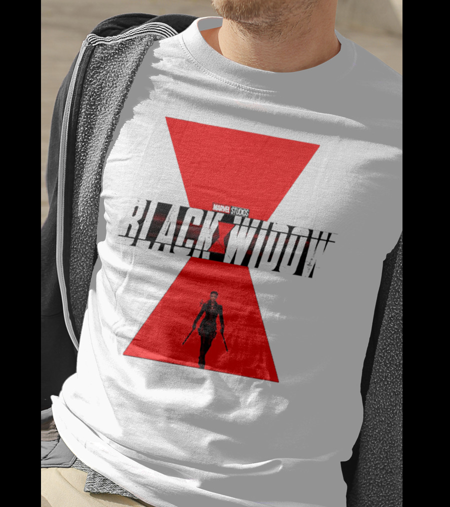 Marvel Studios Black Widow Scarlett Johansson Red Hourglass T-Shirt