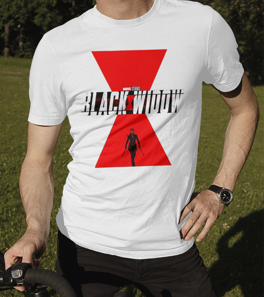 Marvel Studios Black Widow Scarlett Johansson Red Hourglass T-Shirt