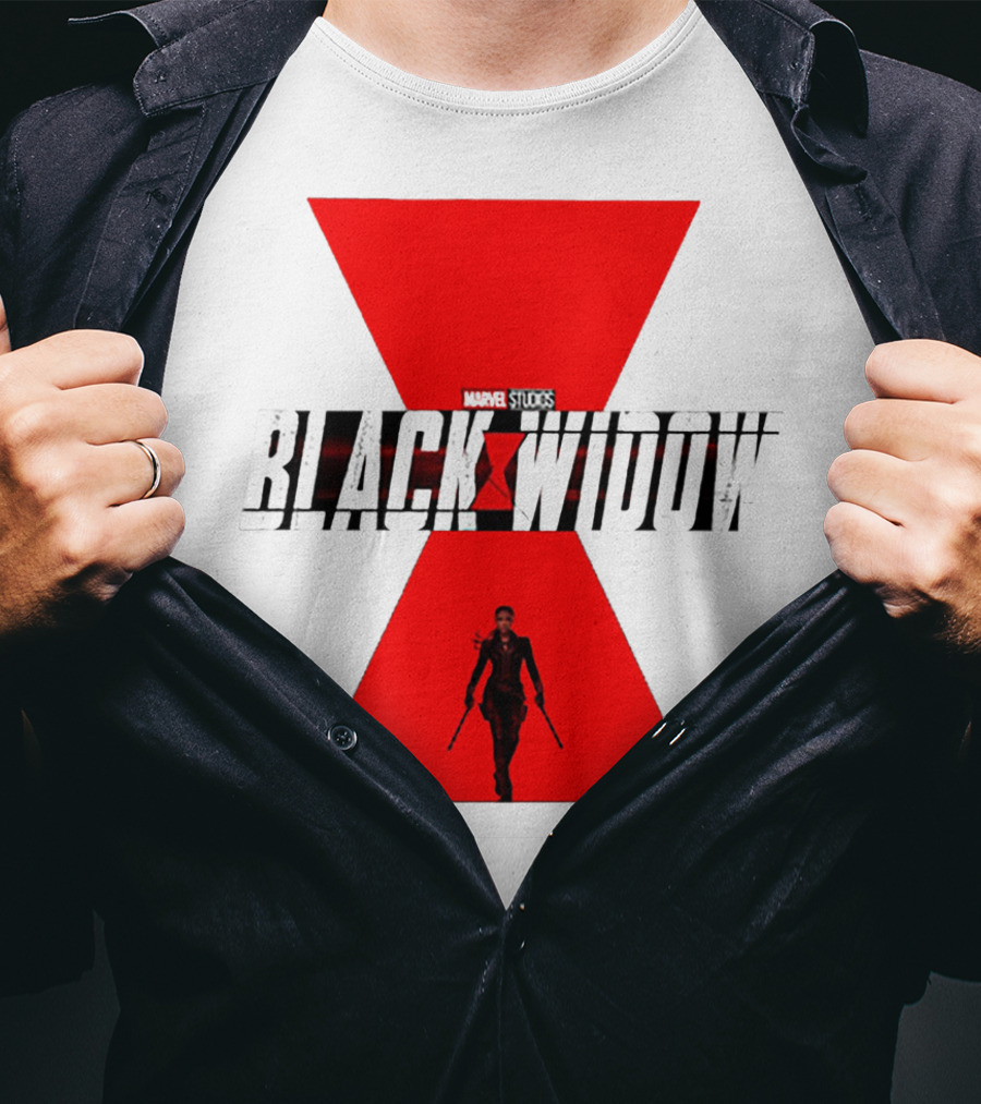 Marvel Studios Black Widow Scarlett Johansson Red Hourglass T-Shirt