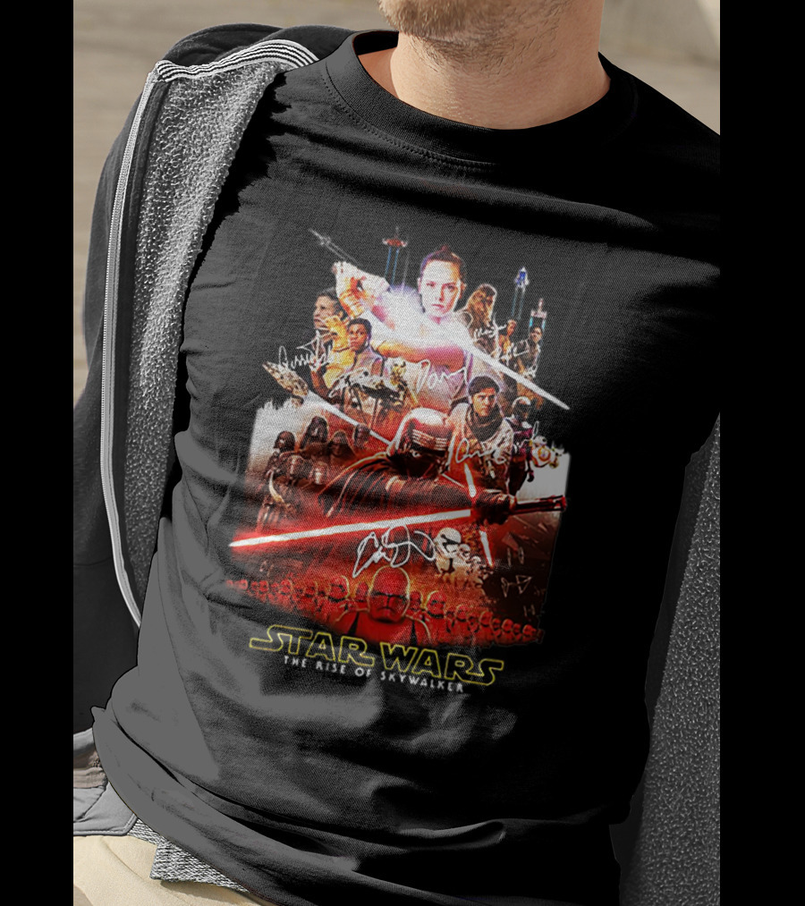 Star Wars The Rise Of Skywalker Characters Signatures T-Shirt