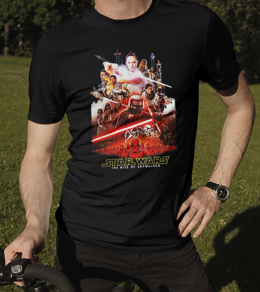 Star Wars The Rise Of Skywalker Characters Signatures T-Shirt